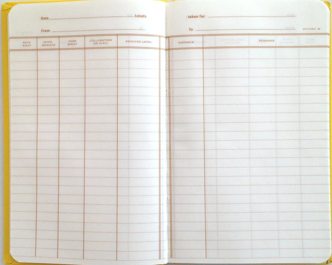 Explain the entry into survey field book and level book.